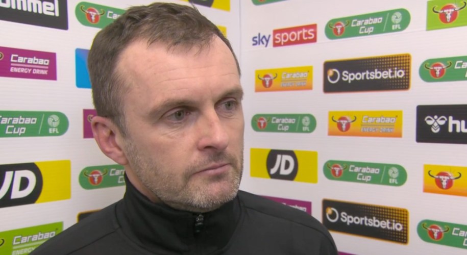 Nathan Jones speaking to Sky News
